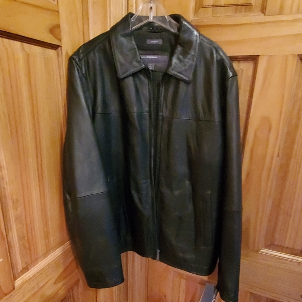 Brand New Perry Ellis leather jacket